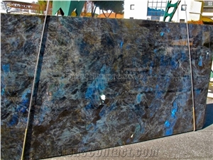 Hot Sale Lemurian Labradorite Blue Granite Polished Slabs & Tiles/Madagascar Granite with Blue Sparking Spots/Polished Natural Building Stone Flooring/Feature Wall,Interior Paving/Clading/Decoration