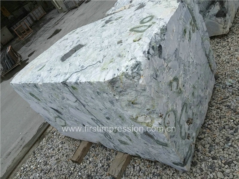 Ice Connect Marble Blocks/Ice Green Marble Slabs/Green Marble/Tv Background Stone/Chair Decoration Stone/Cold Jade/Primavera Marble