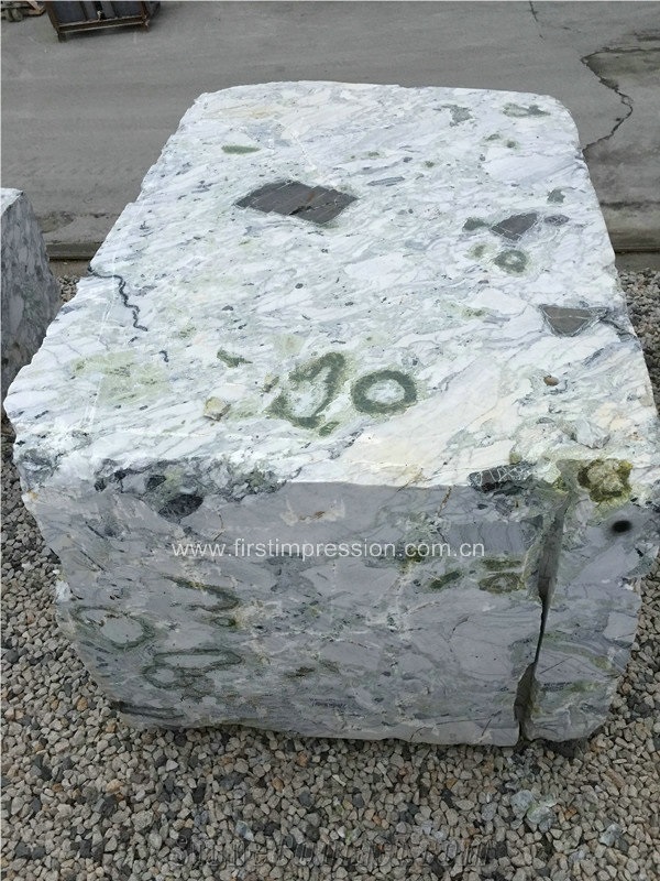 Ice Connect Marble Blocks/Ice Green Marble Slabs/Green Marble/Tv Background Stone/Chair Decoration Stone/Cold Jade/Primavera Marble