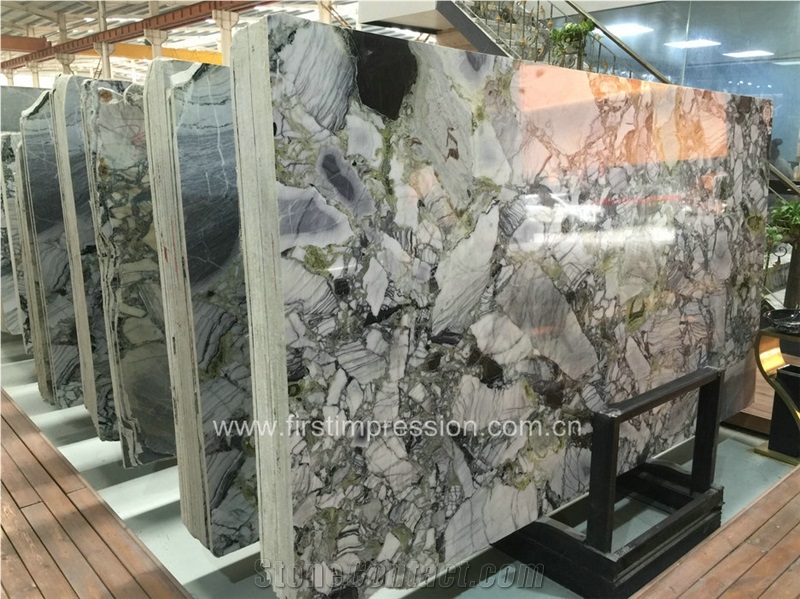 Ice Green Marble Tiles & Slabs/Ice Connect Marble/White Beauty/Ice Green/China Green Marble/Green Marble Slabs& Tiles/Floor Marble/Wall Marble Tiles