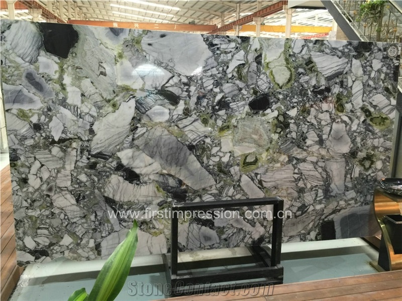 Ice Jade Marble Big Slab/Green Marble Tile & Slab/White Beauty/Ice Connect Marble/Chinese Green /Marble Tiles Cut to Size/Ice Green/White and Green Marble