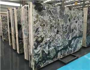 New Polished Green Luxury Marble Tiles & Slabs/Ice Connect Marble/White Beauty/Ice Green/China Green Marble/China Green Marble Slabs& Tiles/Floor Marble/Wall Marble