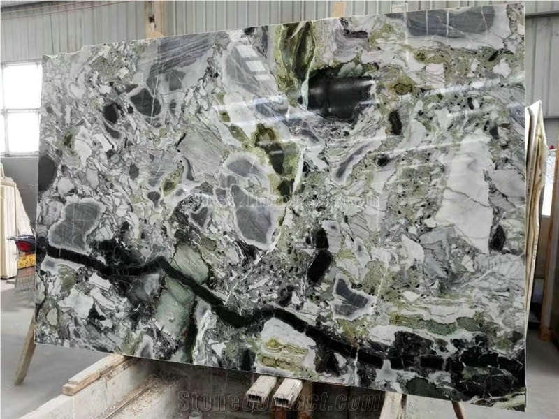 New Polished High Quality Green Marble Tiles & Slabs/Ice Connect Marble/White Beauty/Ice Green/China Green Marble/China Green Marble Slabs & Tile/Green Marble for Wall & Floor Covering Tiles