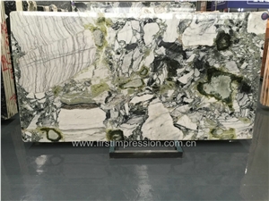 New Polished Ice Green Marble Tiles & Slabs/Ice Connect Marble/White Beauty/Ice Green/China Green Marble/Green Marble Slabs& Tiles/Floor Marble/Wall Marble Tiles