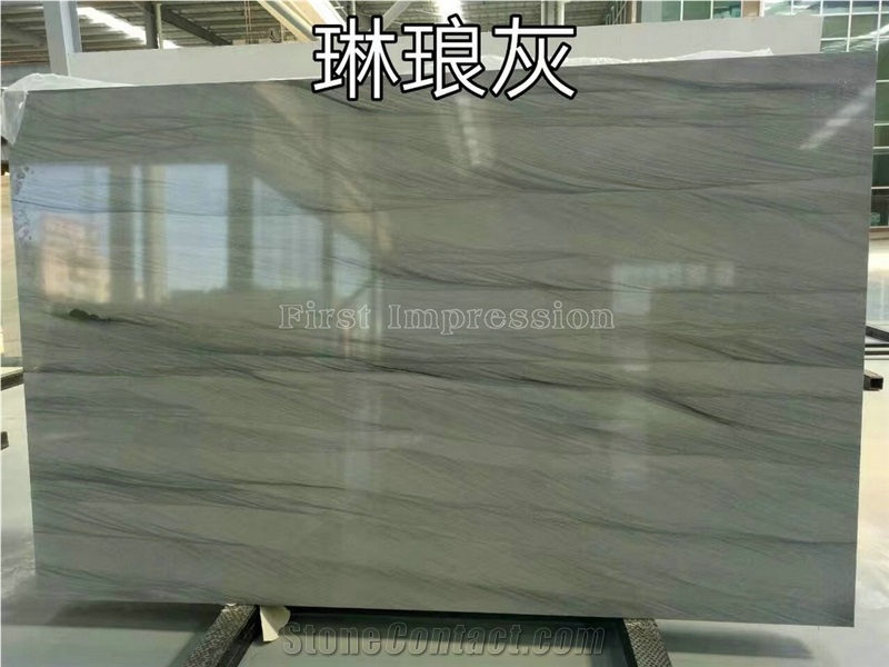 New Polished Linlang Grey Marble/Natural Stone Tiles & Slabs/Hot Sale Wolf Grey Marble Hotel/Bathroom Covering/Flooring/Feature Wall/Interior Paving/Clading/Decoration Quarry Owner