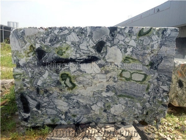 New Polished Luxury Ice Green Marble Tiles & Slabs/Ice Connect Marble/White Beauty/Ice Green/China Green Marble/Green Marble Slabs& Tiles/Floor Marble/Wall Marble