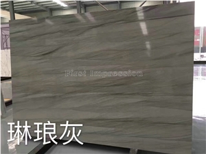 Popular New Polished Linlang Grey Marble/Natural Stone Tiles & Slabs/Hot Sale Wolf Grey Marble Hotel/Bathroom Covering/Flooring/Feature Wall/Interior Paving/Clading/Decoration Quarry Owner