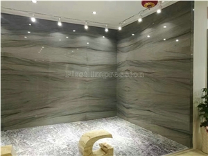 Popular New Polished Linlang Grey Marble/Natural Stone Tiles & Slabs/Hot Sale Wolf Grey Marble Hotel/Bathroom Covering/Flooring/Feature Wall/Interior Paving/Clading/Decoration Quarry Owner