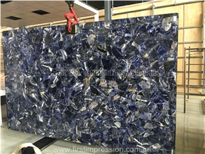Solidate Blue Jasper Semiprecious Stone Tiles/Solidate Blue Gemstone Wall Tiles & Floor Tiles/Azul Bahia Semiprecious Stone