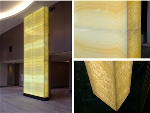 Beige Honey Onyx Artificial Alabaster Backlit Tile Walling Cladding Panel,Engineered Glass Onyx Translucent Stone Composite Tiles for Walling,Transtones Customized