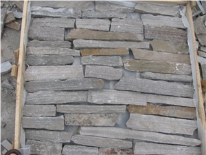 Grey Color Quartzite Culture Stone Wall Decor Ledge Stone
