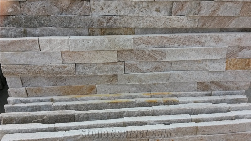 White Quartzite Cultured Stone Wall Deccor Cladding
