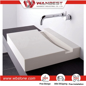 Countertop Bathroom Vanity Cabinet Solid Surface Wash Basins