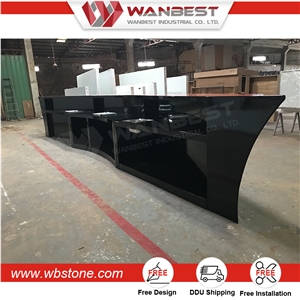 Factory Supply Pure Acrylic Solid Surface Commercial Restaurant Bar Counter Design