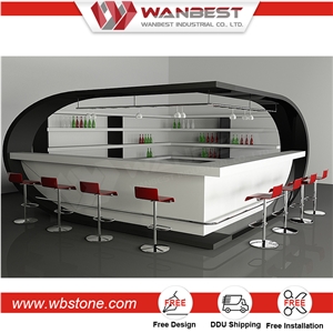 High Quality Acrylic Solid Surfaces Food Grade Cafe Selling Counter,Marble Stone Reception Counter