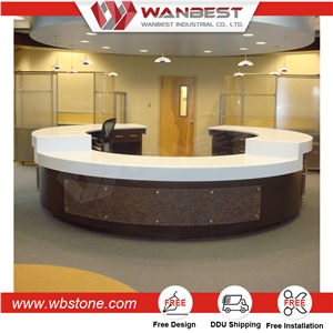 Hotel Round Reception Desk Design Curved Counter Design/Reception Desk
