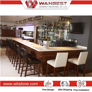 Luxury Circular Solid Surface Commercial Wine Bar Counter for Salad Bar
