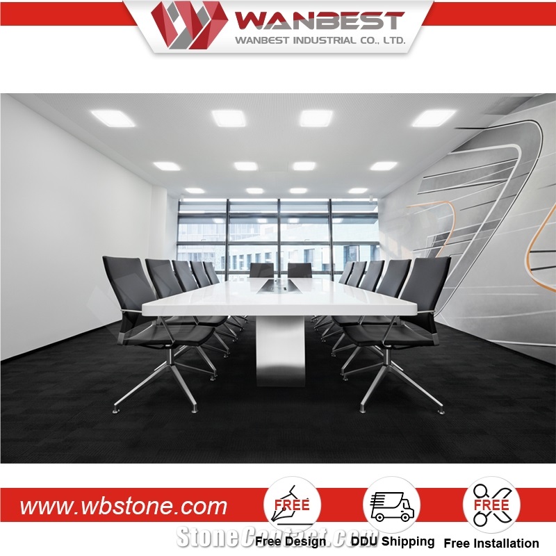 Modern Conference Room Tables Marble Made Large Size from China