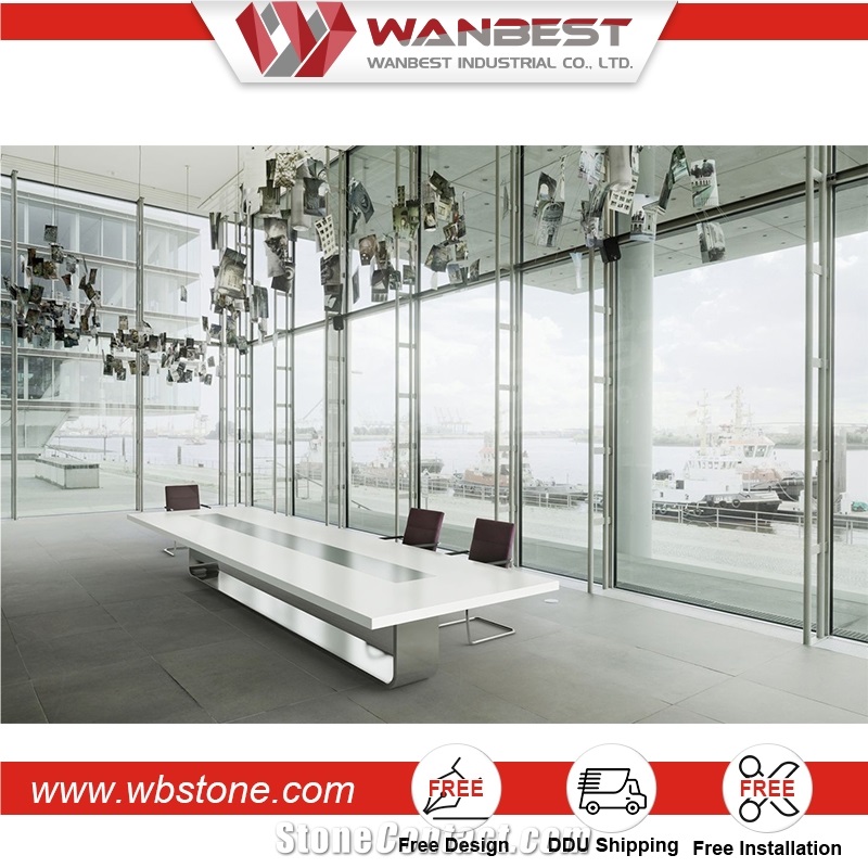 Modern Conference Room Tables Marble Made Large Size from China