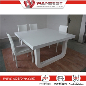 New Products Dining Room High Gloss White 8 Seats Table