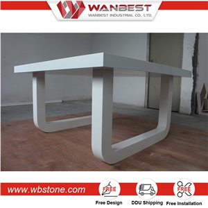 New Products Dining Room High Gloss White 8 Seats Table
