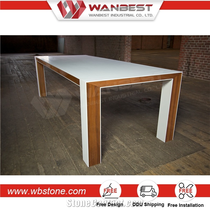 Rectangle Wooden Dining Table Long Design American Style
