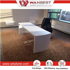 Solid Surface Customized Solid Surface Reception Desk Office Desk