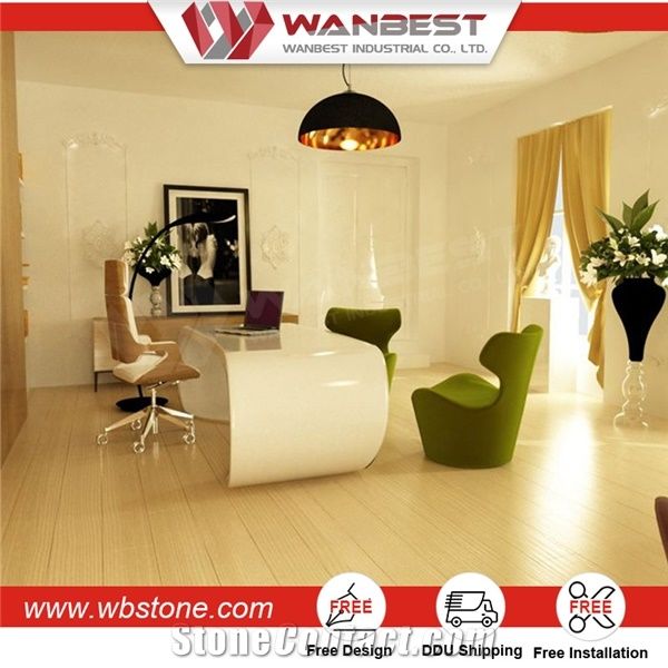 Wanbest 2017 Executive Design Artificial Stone Office Desk Prefab Front Office Counter From China Stonecontact Com