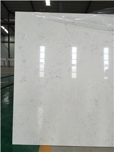 Artificial Quartz Stone Bs3105 Carrara Series Quartz Stone Solid Surfaces Polished Slabs & Tiles Engineered Stone for Hotel Kitchen Bathroom Counter Top Walling Panel Environmental Building Material