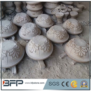 Cheap Price Black Basalt China Yellow Granite Natural Split Surface Flower Pots, Shandong G350 Outdoor Planters