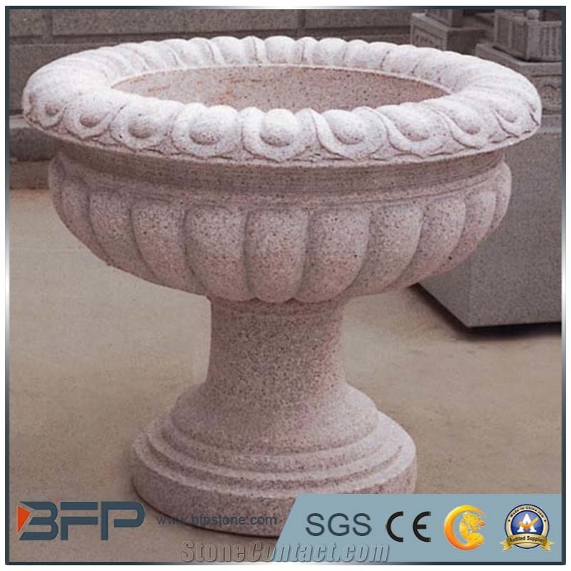 G603 Granite Flower Pot, Supply Different Styles Of Natural Stone Flower Pot, G693 Grey Granite Flower Pots
