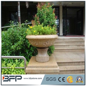 G682 China Yellow Granite Outdoor Landscaping Planters /Flower Pot