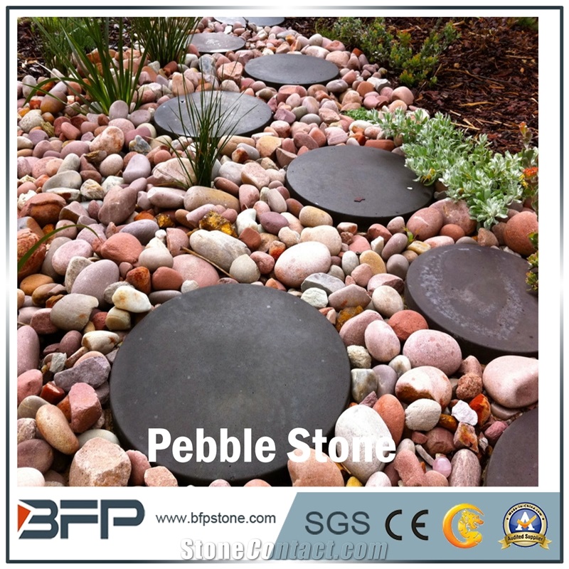 Nature Polished Mix Color Pebble Decorative Stone