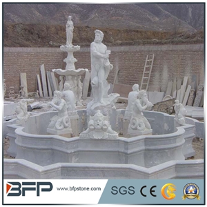 Outdoor Marble Water Fountain,Sunny Beige Marble Fountain,Children Sculptured Water Fountain