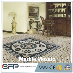 Polished Mosaic Pattern and Tiles,China White Marble Mosaic for Home Decoration