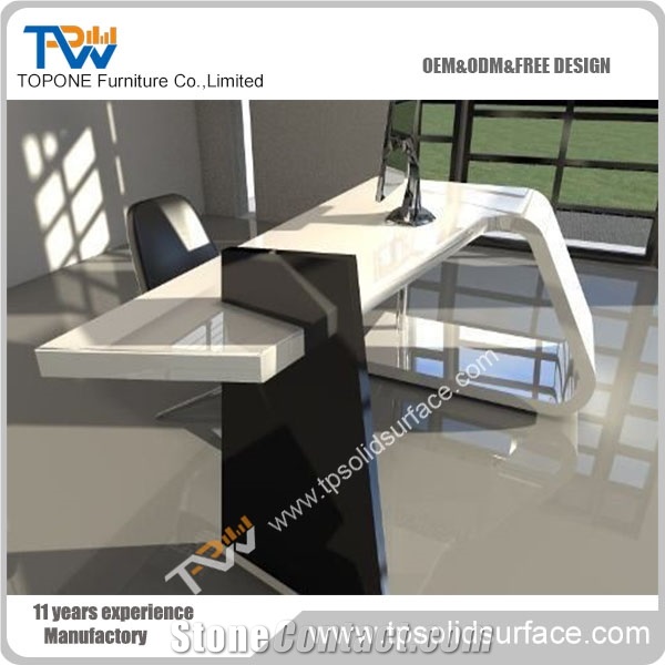 2017 New Design Artificial Marble Stone Acrylic Solid Surface Table Tops Design Office Furniture