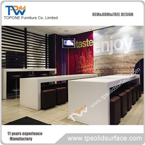 Artificial Marble Stone Acrylic Solid Surface Dinning Table Marble Furniture Table Top Design