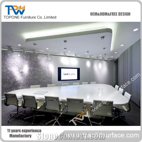 China Factory Supply Acrylic Solid Surface Stylish Oval Conference Table With White Artificial Marble Stone Confernce Table Tops Design Stonecontact Com