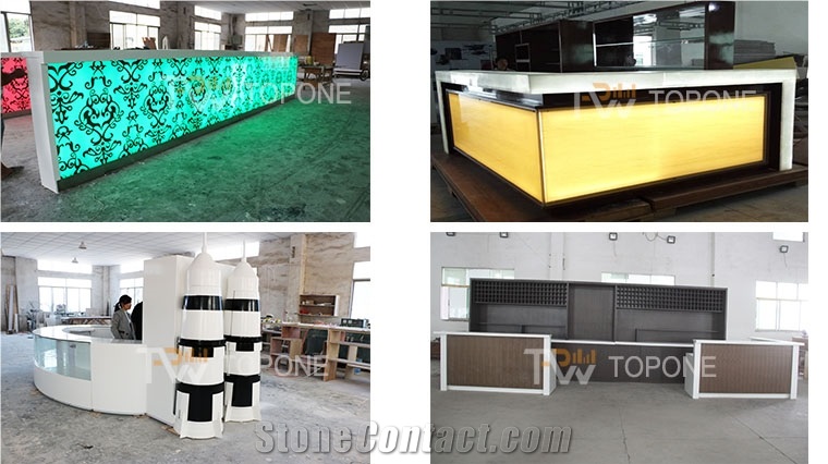 Different Kind Of Customized Design Artificial Marble Stone Bar