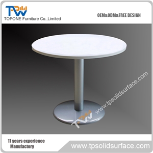 High Quality Factory Price Artificial Marble Round Dinning Table Tops/Corian Acrylic Solid Surface Table Tops