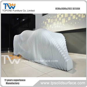 Special Design White Marble Stone Salon Reception Desk for Sale, Luxury Acrylic Solid Surface White Beauty Salon Reception Desk for Sale