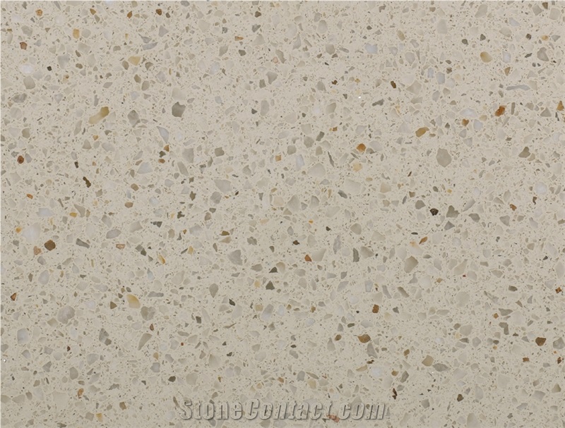 Opw043-Light Brown Quartz Stone Slabs