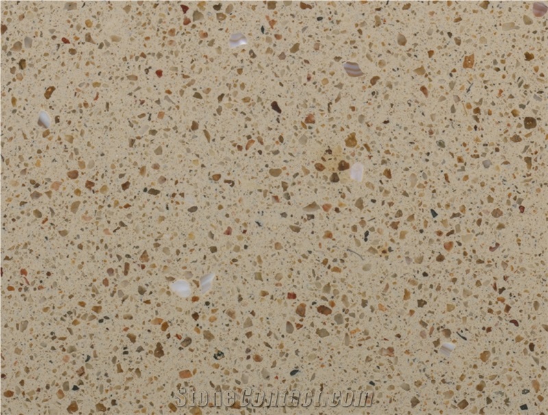 Opw318 Brown Best Quartz Stone Slabs Walling Tiles China Guangzhou