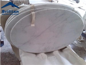 East White Marble Table Top,Natural White Marble Round Counterops Table Tops,Hanbai Jade Tables Round Tables Dinner Tables,Pure White Marble Table Tops
