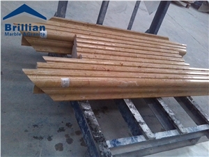 Golden Rose Marble Moulding,Polished Marble Skirting,Beige Marble Pencil Liner,Yellow Marble Boder Decos,Marble Border,Turkey Marble Golden Rose Bullnose Moldings