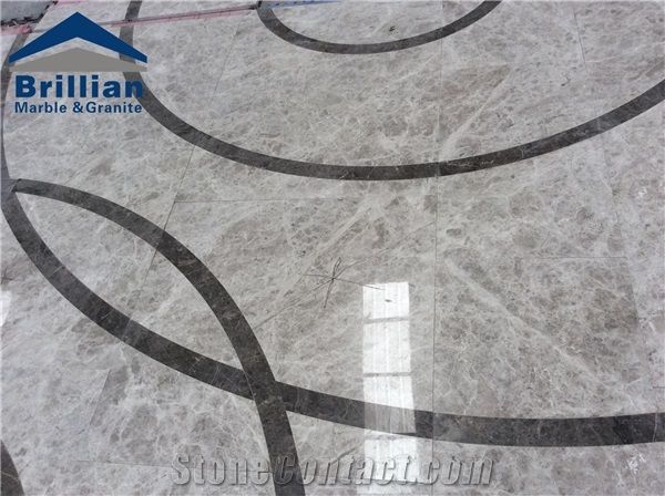 Northern Lights Marble Medallions,Polar Light Grey Marble Medallions,Grey Marble Waterjet Medallions,Northern Light Gray Marble Medallions,Black Marble Inlay Panel,Composite Marble Medallions,Marble P