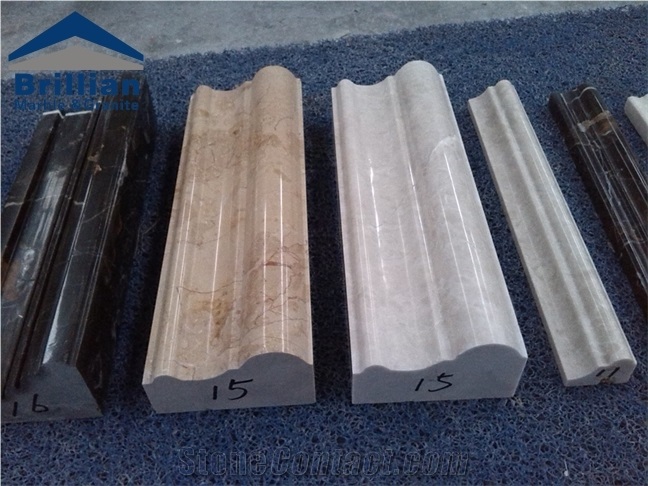 Ottoman Marble Skirtings/Ottoman Beigemarble Border Line/Polished Marble Pencil Liners/Marble Crown Moldings/Hot Marble Dome Mouldings/Natural Stone Trim