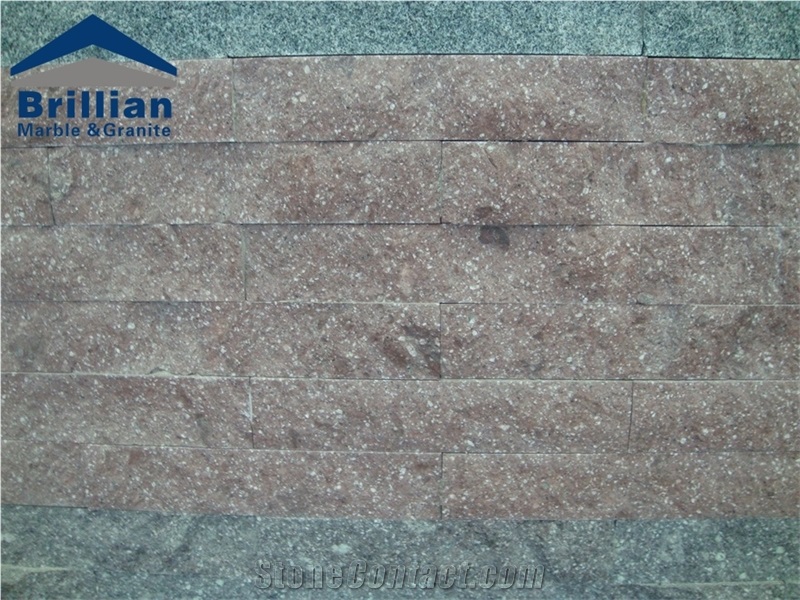 Pophyry Red Granite Culture Stone,G666 Red Granite Culrured Stone,Hand Split Surface Culture Stone/Granite Stone Venner for Feature Wall,Exterior Wall Cladding Culture Stone