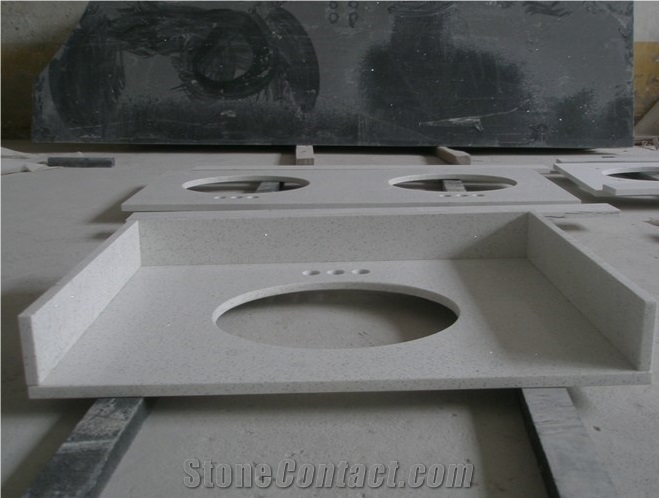 White Quartz Stone Vanity Tops,Engineered Stone,Artificial Stone,Solid Surface Top,Silestone