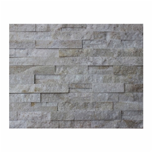 White Quartzite Culture Stone, White Flamed Quartzite Wall Cladding